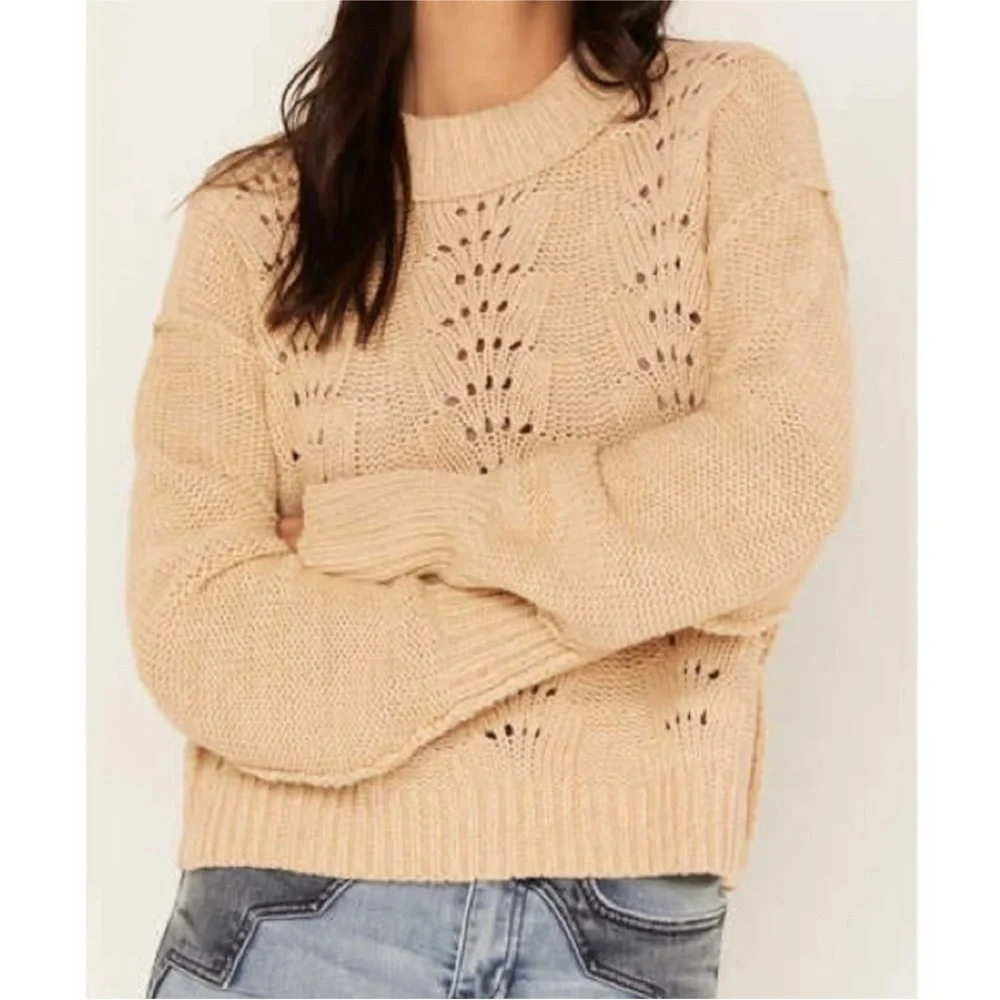 Sandcastle Free People Bell Song Pullover Sweater Sz S